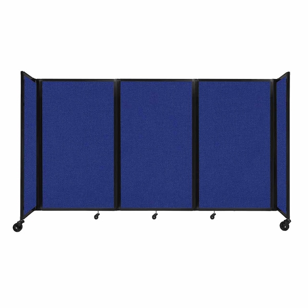 Room Divider 360 Folding Portable Partition 8'6" x 5' Royal Blue Fabric